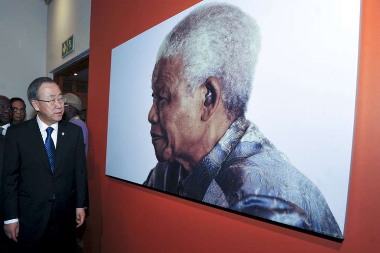 Ban Ki-moon visita o Centro de Memória Nelson Mandela, em Johanesburgo, nesta segunda-feira