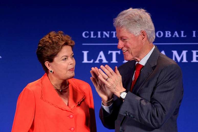 Presidente Dilma Rousseff no seminário com o ex-presidente dos Estados Unidos, Bill Clinton