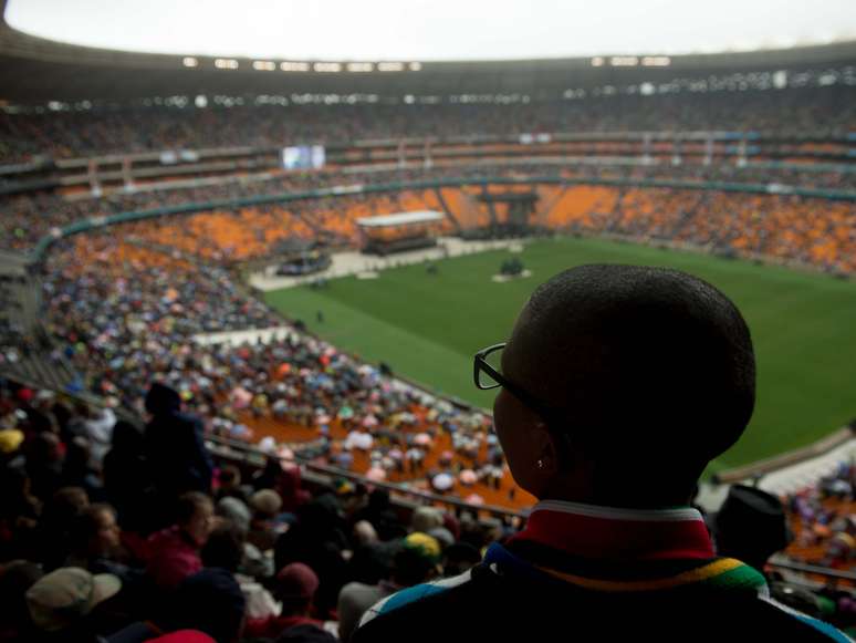 Visão geral do estádio Soccer City, em Johannesburgo