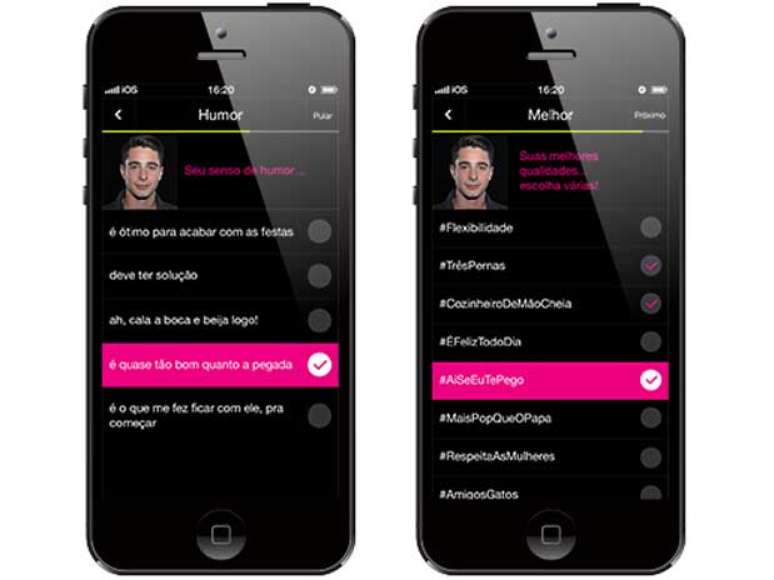 No Lulu, mulheres respondem a um questionário para atribuir uma nota a um amigo, além de escolher caraterísticas em uma lista de hashtags