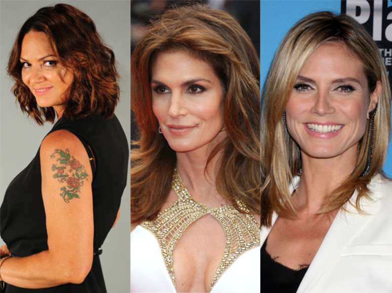Luiza Brunet, Cindy Crawford e Heidi Klum são exemplos de ex-modelos que continuam com a pele intacta após os 40 anos de idade