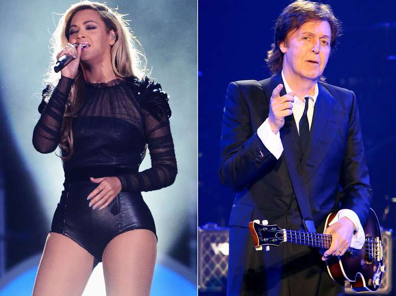 Beyoncé e Paul McCartney, ambos em apresentações realizadas em 2013