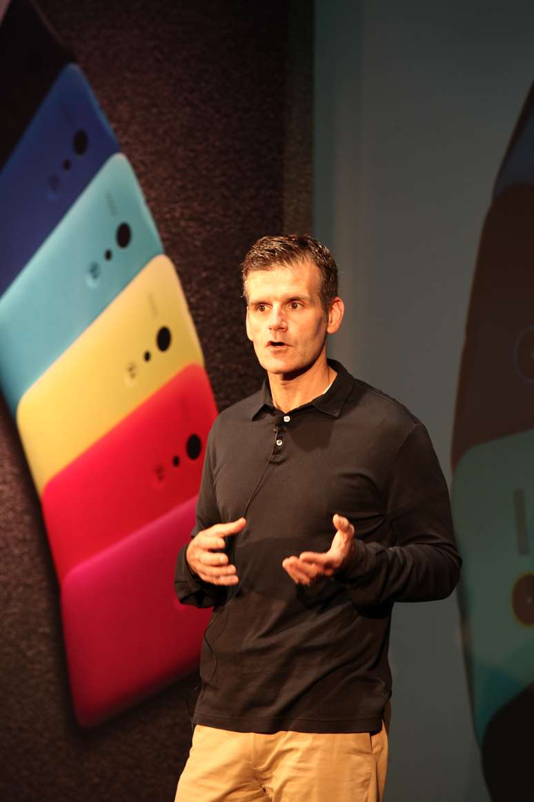 <p>CEO da Motorola esteve no Brasil em novembro de 2013, no lan&ccedil;amento mundial do Moto G</p>
