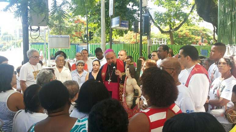 <p>Arcebispo celebrou missa na Par&oacute;quia Santos Anjos, no Leblon&nbsp;(Rio de Janeiro), neste domingo</p>