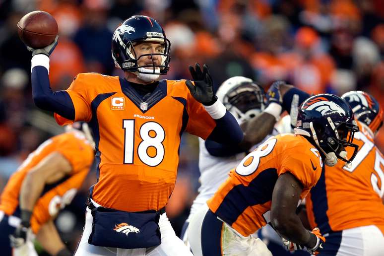 <p>Peyton Manning enfrentará Tom Brady na decisão da AFC</p>