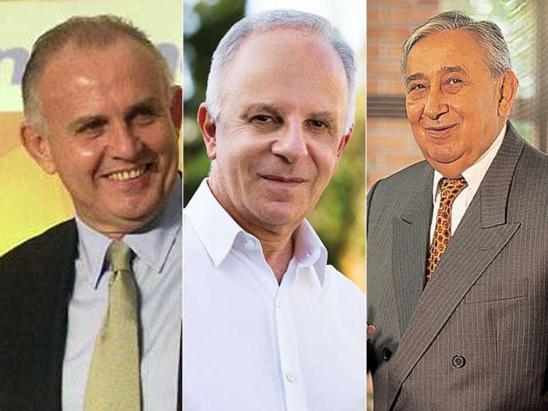 Alexandre Grendene (esq.), Miguel Krigsner (centro) e Eggon da Silva (dir.) devem entrar para lista de bilionários do mundo