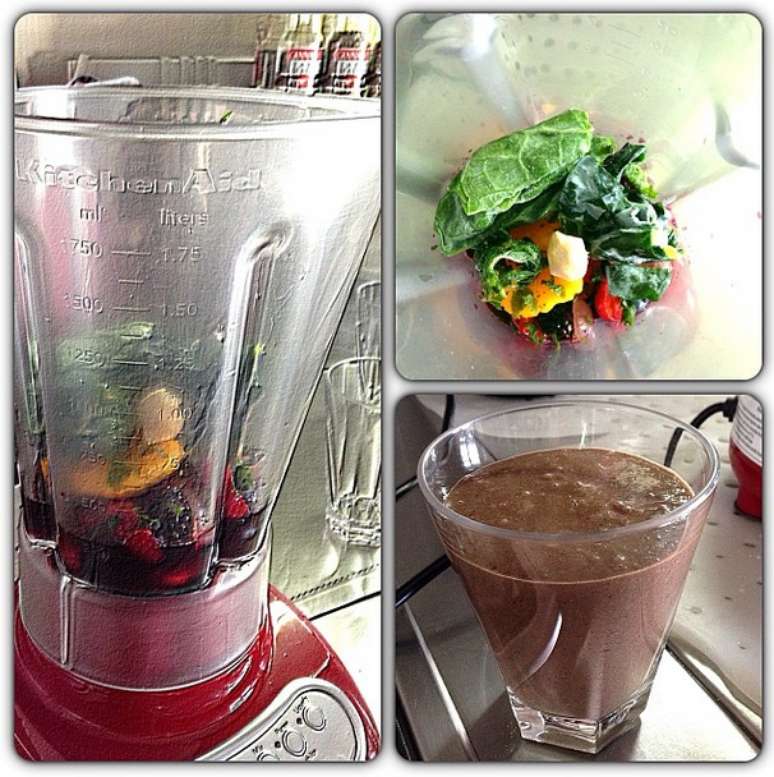 <p>Mariana Ferr&atilde;o posta foto do seu suco de caf&eacute; da manh&atilde;</p>