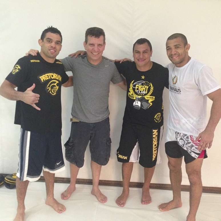 <p>Popó chegou ao Rio de Janeiro nesta segunda-feira e já foi treinar com os campeões do UFC</p>