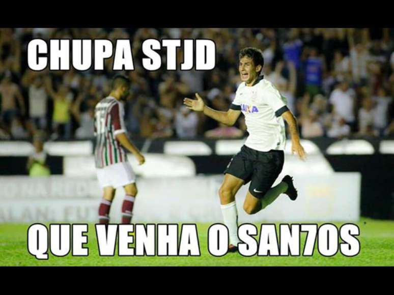 A vitória sobre o Fluminense na Copa São Paulo de Juniores fez os torcedores corintianos relembrarem da decisão do STJD, em manter o clube carioca na primeira divisão nacional e rebaixar a Portuguesa por escalação irregular de Héverton. Os corintianos não perderam a oportunidade ainda de ironizar o Santos, rival da final da Copa São Paulo. Os santistas também ironizaram o rival paulista