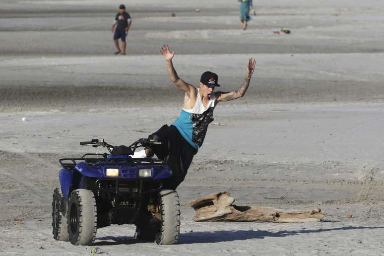 <p>Justin Bieber foi fotografado recentemente em uma praia no Panamá</p>