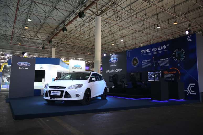 O estande da Ford exibe o novo Focus, lançado no final de 2013