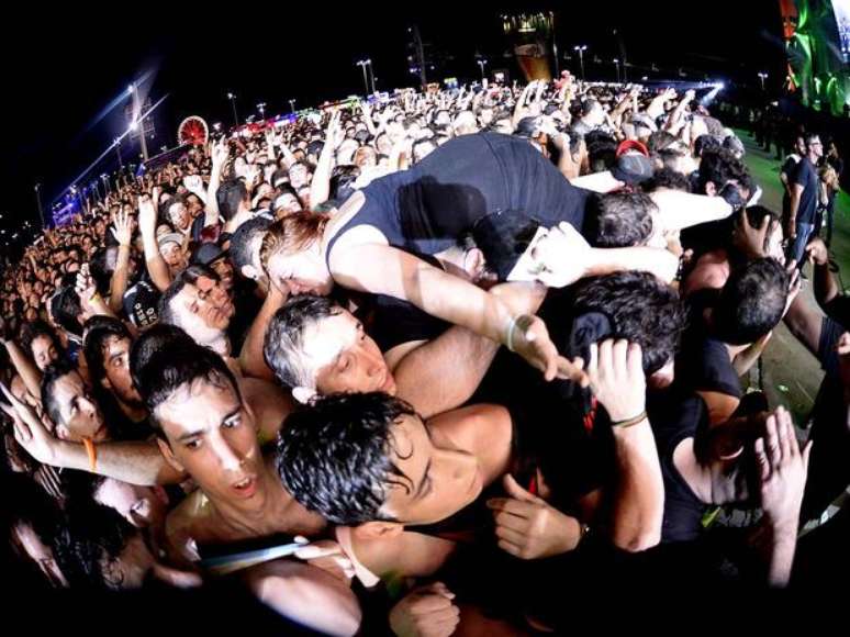 Imagem do público do Rock in Rio em setembro, no Rio