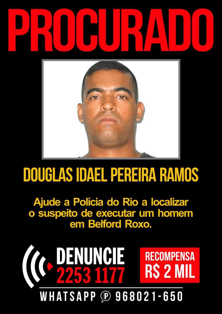 <p>Douglas Idael Pereira Ramos é apontado como o autor do disparo que matou o jovem Igor Falcão</p>
