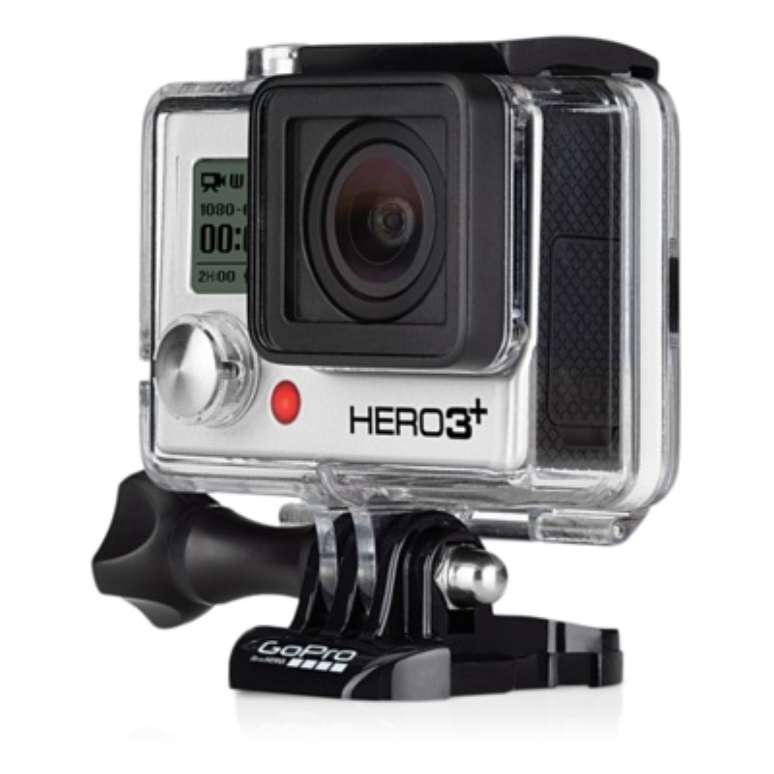 <p>A câmera GoPro HERO3+, primeiro modelo a ser fabricado no Brasil</p>