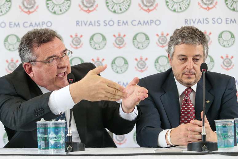 <p>Presidentes Mario Gobbi e Paulo Nobre também estiveram presentes na entrevista</p>