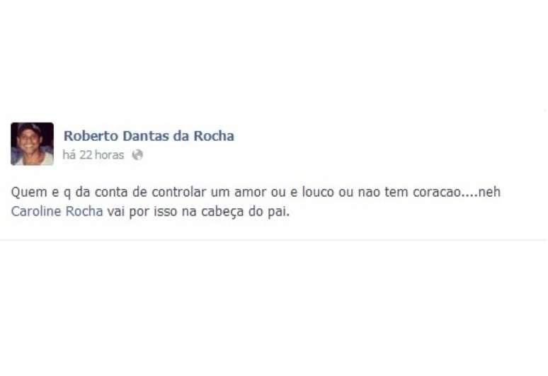<p>Roberto confessou o crime no Facebook e tentou justificar o ato</p>