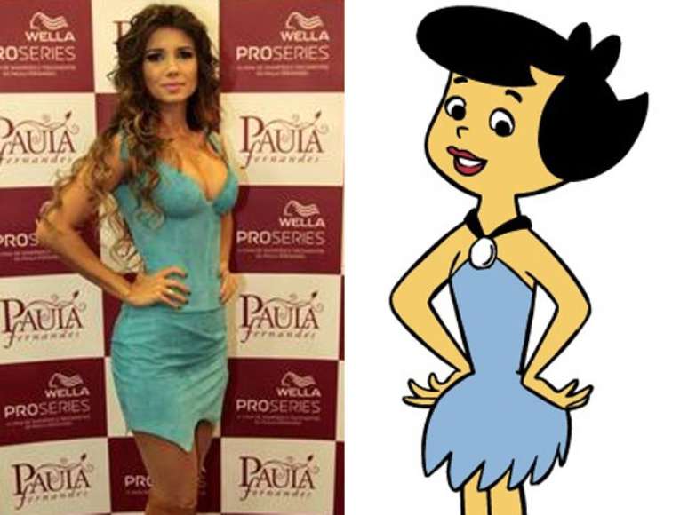 <p>O modelo parece que veio da Idade das Pedras e, até pela cor, lembra a roupa da personagem Betty Rubble, mulher de Barney, do desenho animado <em>Os Flintstones</em></p>