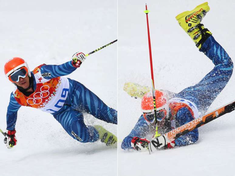 <p>&Uacute;nico representante da Venezuela em Sochi, o esquiador Jose Antonio Pardo Andretta teve uma participa&ccedil;&atilde;o rel&acirc;mpago no slalom gigante, mas conseguiu deixar a sua marca no Rosa Khutor Alpine Center.&nbsp;Pior ranqueado entre os 109 atletas inscritos, ele foi o &uacute;ltimo a entrar na pista, mas caiu logo no primeiro ter&ccedil;o e foi eliminado, sendo impedido de fazer a segunda descida.&nbsp;Mesmo desclassificado, Andretta decidiu completar o percurso de forma amistosa e foi saudado&nbsp;pelos torcedores. <strong>Veja em detalhes a queda do esquiador:</strong></p>