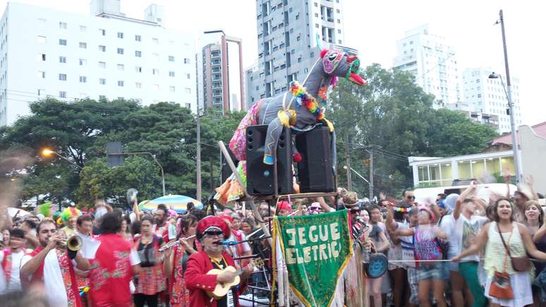 No Carnaval 2014, o rolezinho saiu do shopping center e foi para as ruas de São Paulo neste domingo. Ao menos no hino do bloco Jegue Elétrico, em Pinheiros, na zona oeste