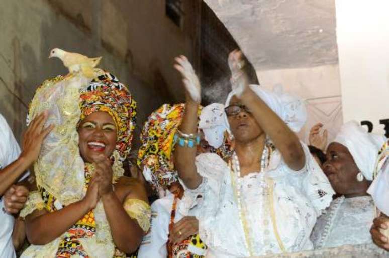 Bloco Ilê Aiyê na comemoração dos seus 40 anos no Carnaval de Salvador 2014