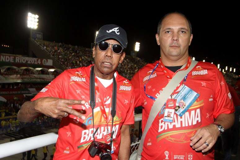 Jorge Ben Jor no camarote Brahma para o primeiro dia da Sapucaí