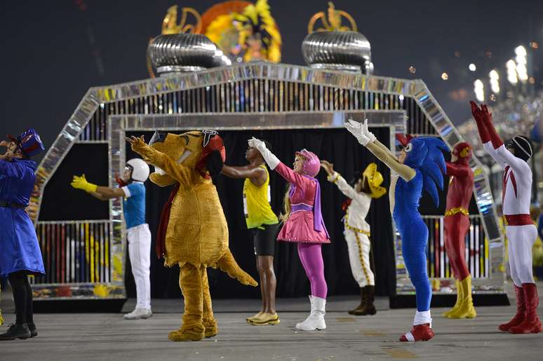 <p>Folião xingou a Globo ao final do desfile da Unidos da Tijuca</p>