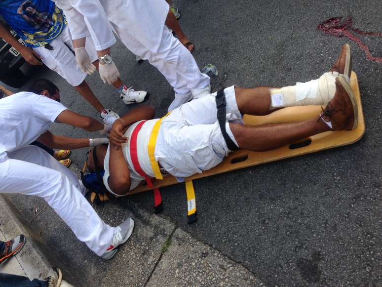<p>Cambista teve a perna quebrada durante agressão</p>