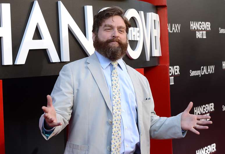 O ator Zach Galifianakis durante a premi&egrave;re do Filme Se Beber N&atilde;o Case 3, na Calif&oacute;rnia, em 20 de maio de 2013
