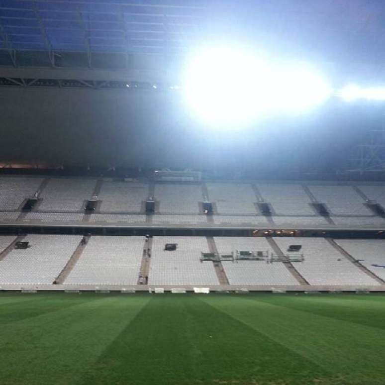 <p>Teste recente mostrou iluminação da Arena Corinthians</p>