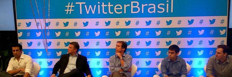 Executivos do Twitter no Brasil durante a apresentação