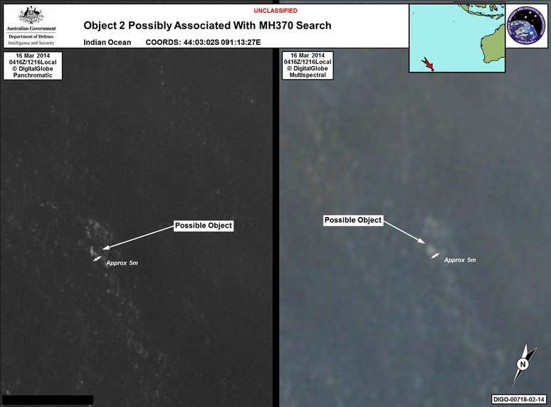 Autoridades insistiram que as imagens captadas pelos satélites nem sempre têm relação com o que se procura