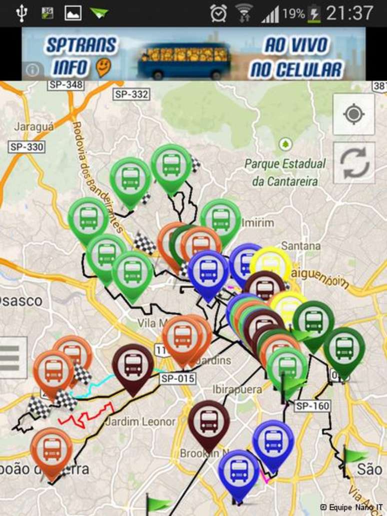 App monitora os ônibus da cidade em tempo real