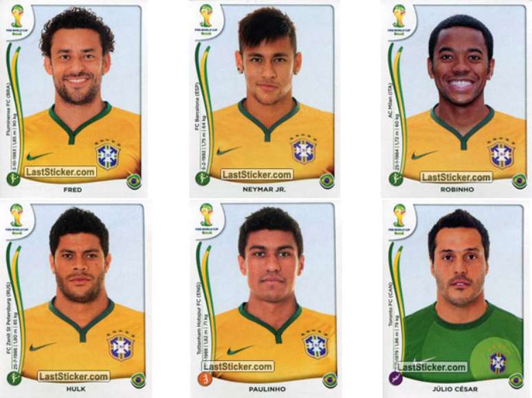 Brasil conta com Neymar, Fred e Robinho no álbum da Copa do Mundo
