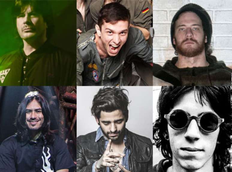 Da esquerda para a direita em sentido hor&aacute;rio: Paulo Ricardo (RPM), Chuck Hipolitho (Vespas Mandarinas), Daniel Weksler (NX Zero), Lucas Bori (Vivendo do &Oacute;cio), Lucas Silveira (Fresno) e Japinha (CPM 22)