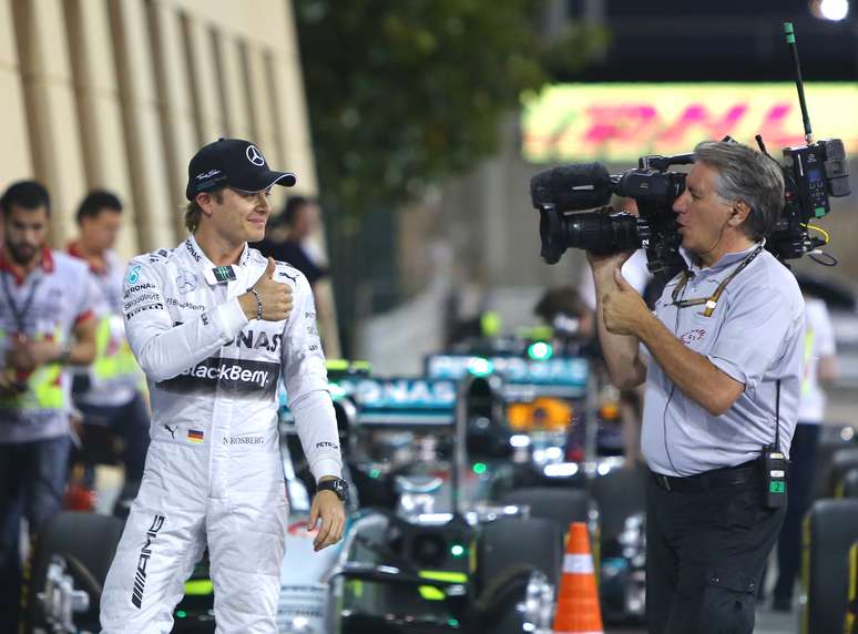 <p>O alemão Nico Rosberg garantiu a pole position para o GP do Bahrein neste sábado</p>