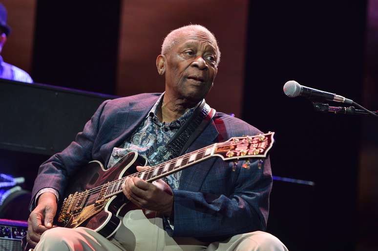 <p>BB King durante show em 2013</p>