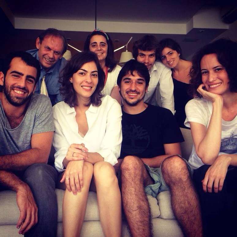 <p>A jornalista tamb&eacute;m publicou uma imagem com o ator e a fam&iacute;lia</p>