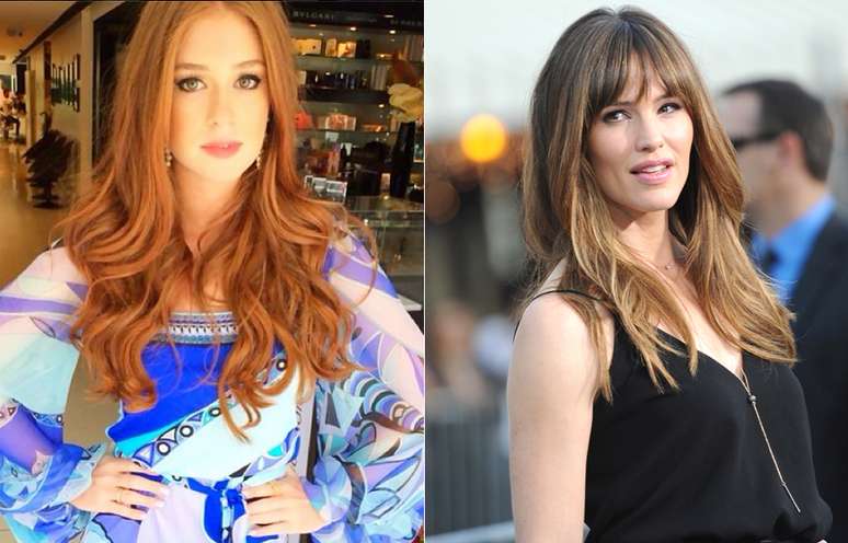 O ruivo da atriz Marina Ruy Barbosa e a camada da frente do cabelo mais iluminado usado pela atriz Jennifer Garner s&atilde;o tend&ecirc;ncias fortes para o inverno
