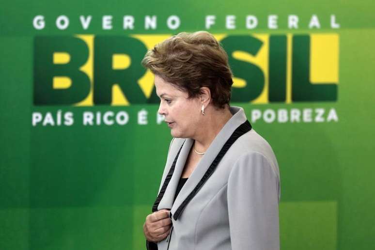 <p>A presidente Dilma Rousseff durante cerimônia no Palácio do Planalto, em Brasília, no início de abril</p>