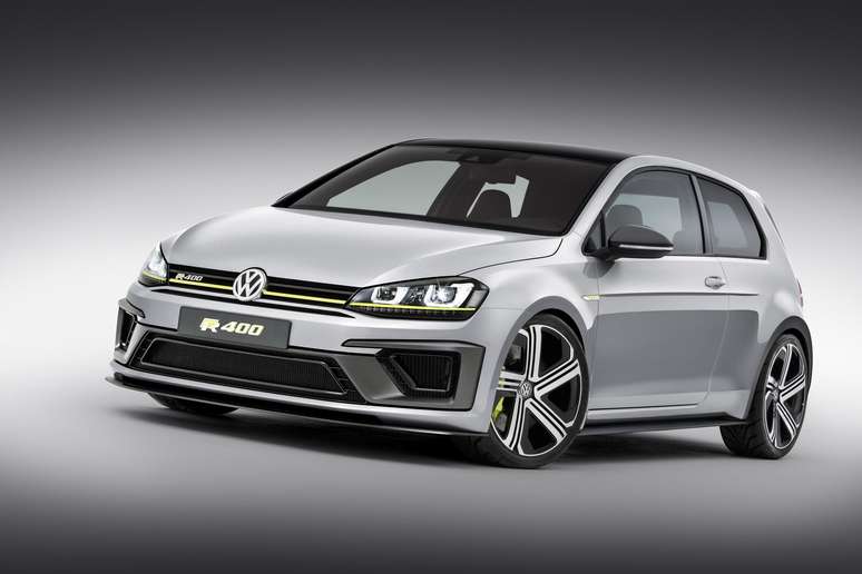 <p>Volkswagen Golf R 400 ser&aacute; apresentado no sal&atilde;o do autom&oacute;vel de Pequim</p>