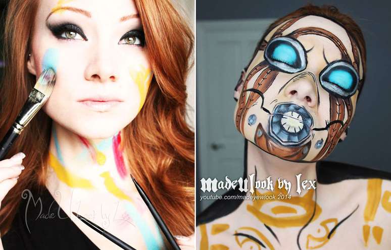 <p>Em alguns casos, usa adere&ccedil;os para ficar com um aspecto ainda mais realista</p>