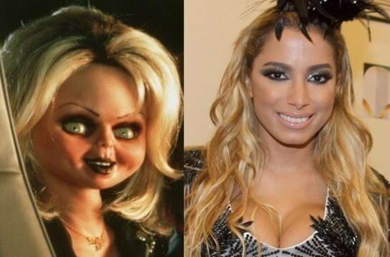 Montagens comparando Anitta à noiva de Chucky circularam pelo Twitter