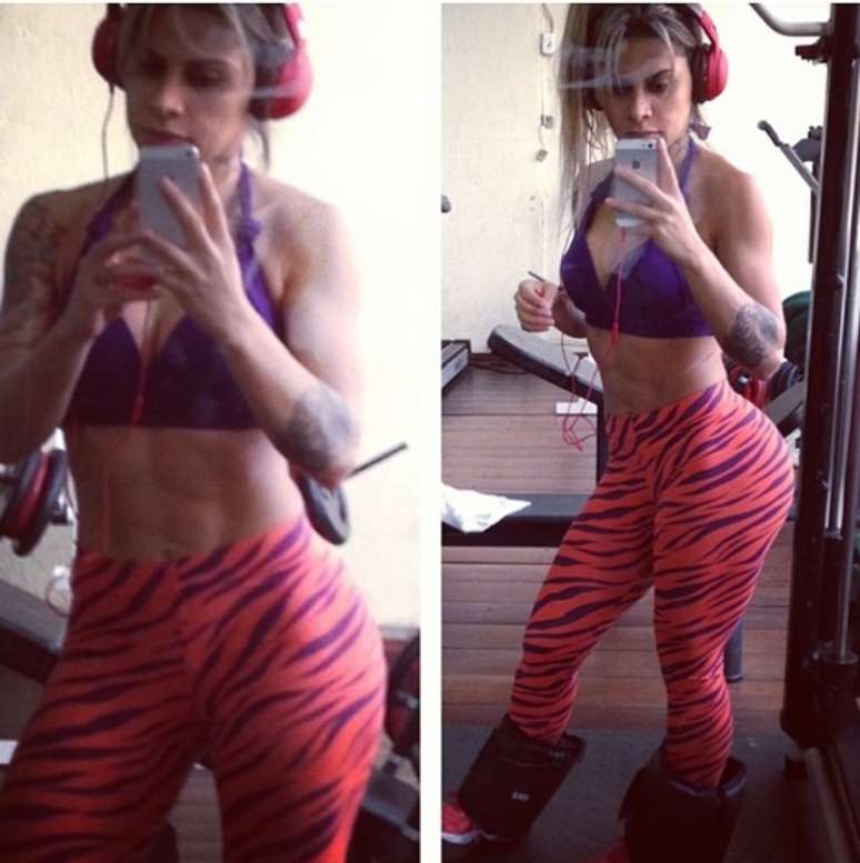 <p>As leggings estampadas s&atilde;o tend&ecirc;ncia para malhar, mas &eacute; sempre legal fazer conjunto com uma camiseta justa mais comprida, a menos que a ideia seja chamar a aten&ccedil;&atilde;o da academia toda</p>