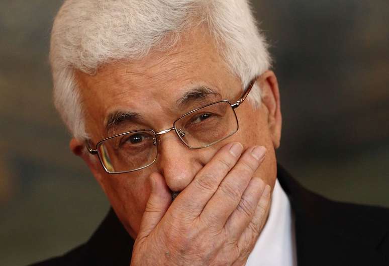 <p>Presidente palestino, Mahmoud Abbas, participa de uma coletiva de imprensa durante uma visita de Estado à Áustria</p>