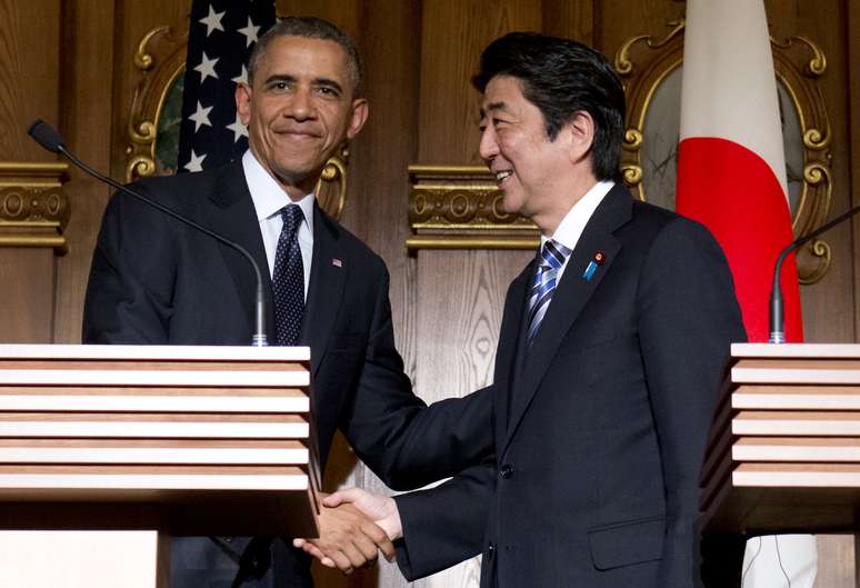 Barack Obama e Shinzo Abe participaram de entrevista coletiva juntos