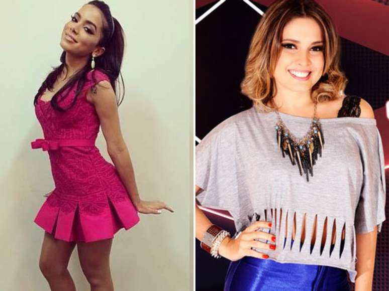 Anitta e Julie, participante do 'The Vocie Brasil'