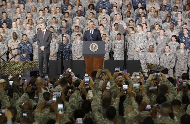 Barack Obama discursou para as tropas americanas na Coreia do Sul