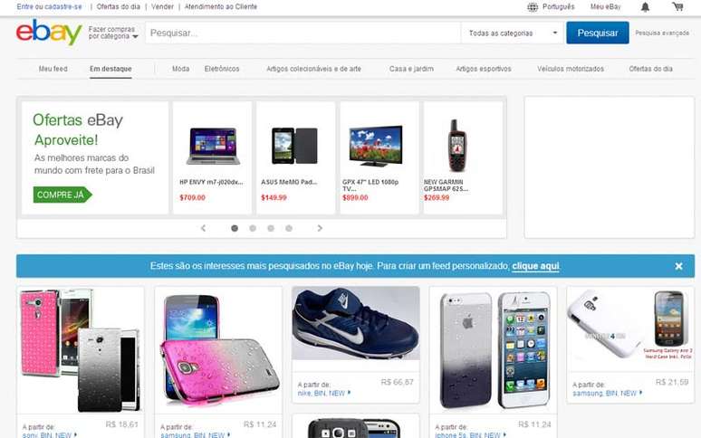eBay aposta nos consumidores brasileiros