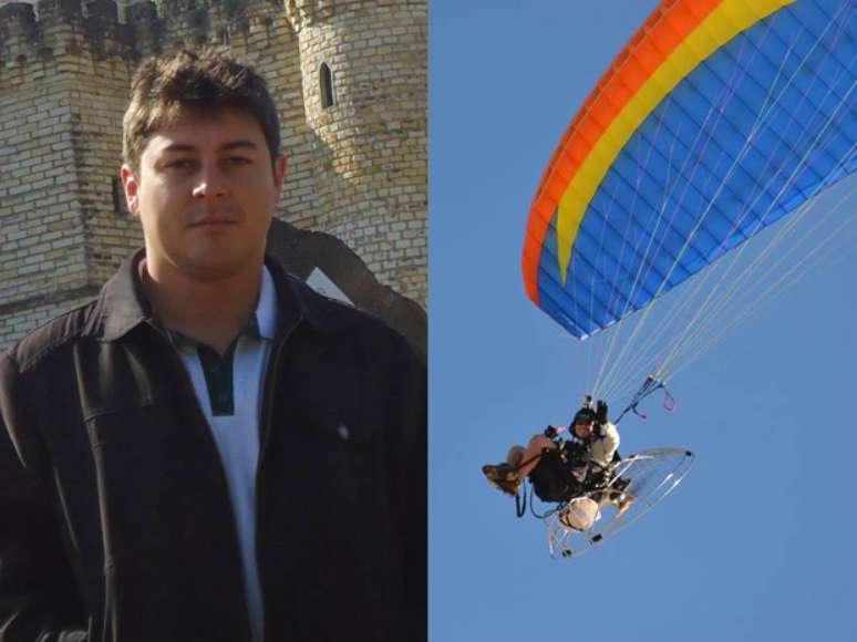 Denio Darlan Bianchini da Silva (E), 26 anos, e Mateus Dias San Martin, 38 anos, morreram na queda de um avião de instrução em Cachoeira do Sul