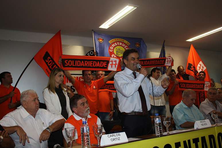 Senador Aécio Neves em recente evento do Solidariedade 